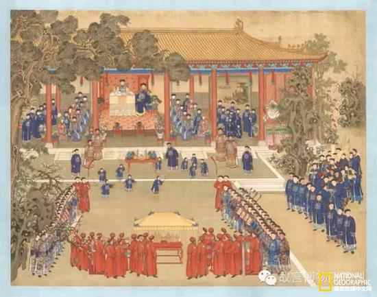 姚文瀚画《崇庆皇太后八旬万寿图》(复制品,真品于午门展厅展出)